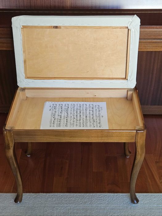 Scaun pentru pian, lemn masiv