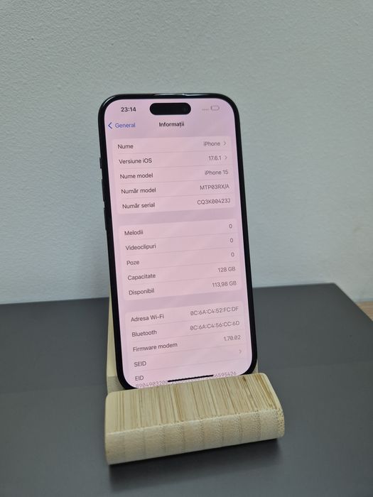 IPhone 15 Ca Nou 100% bateria