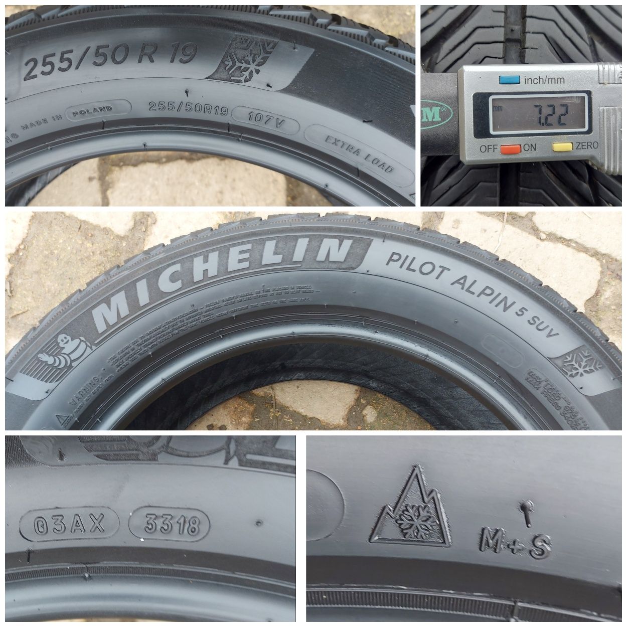 O bucată 255/50 R19 M+S iarnă - una Bridgestone Continental Michelin
