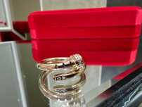 CARTIER Nail Juste un Clou Classic Rose Gold Diamonds Пръстен Пирон