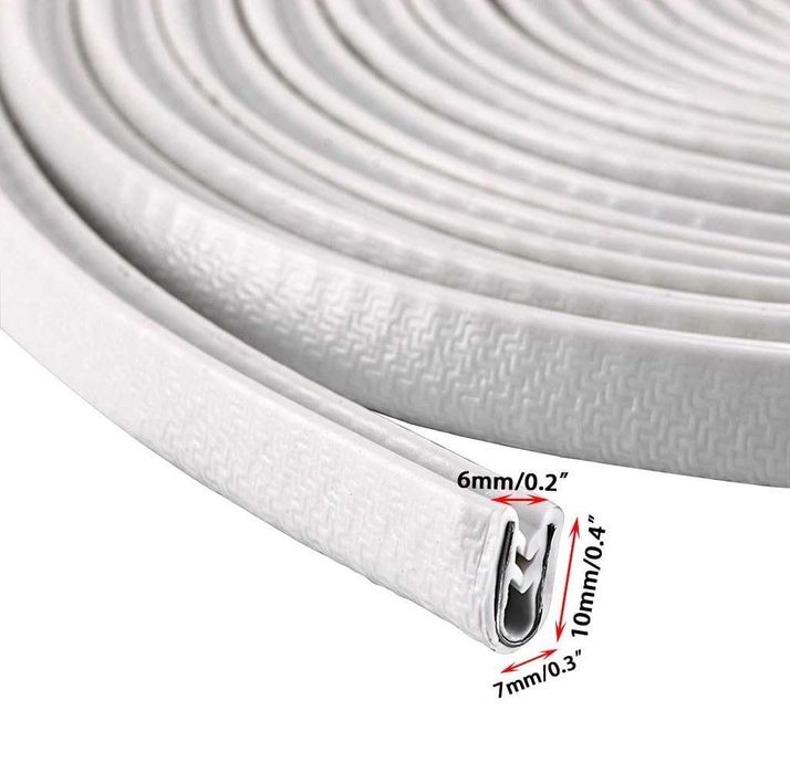 Предпазна декоративна лайсна/Протектор за врата 5 метра - Бяла