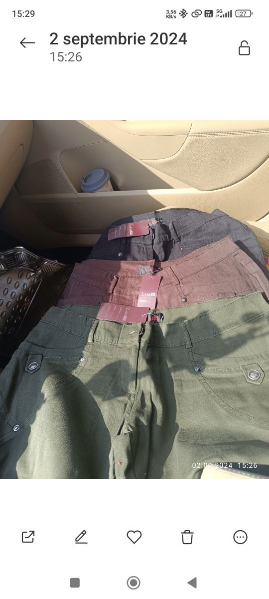 Vând pantaloni noi en-gros diferite mărimi și culori la 30 lei