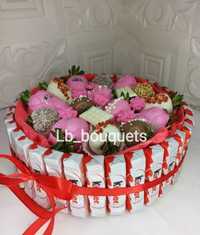 Клубника в шоколаде конфетка, подарок, цветы, гул, торт, финики