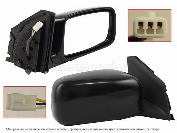 Зеркало MITSUBISHI LANCER 03-10 RH 3 контакта Mitsubishi Lancer