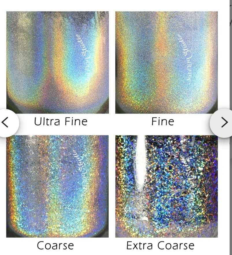 Fulgi metalici tratati UV curcubeu