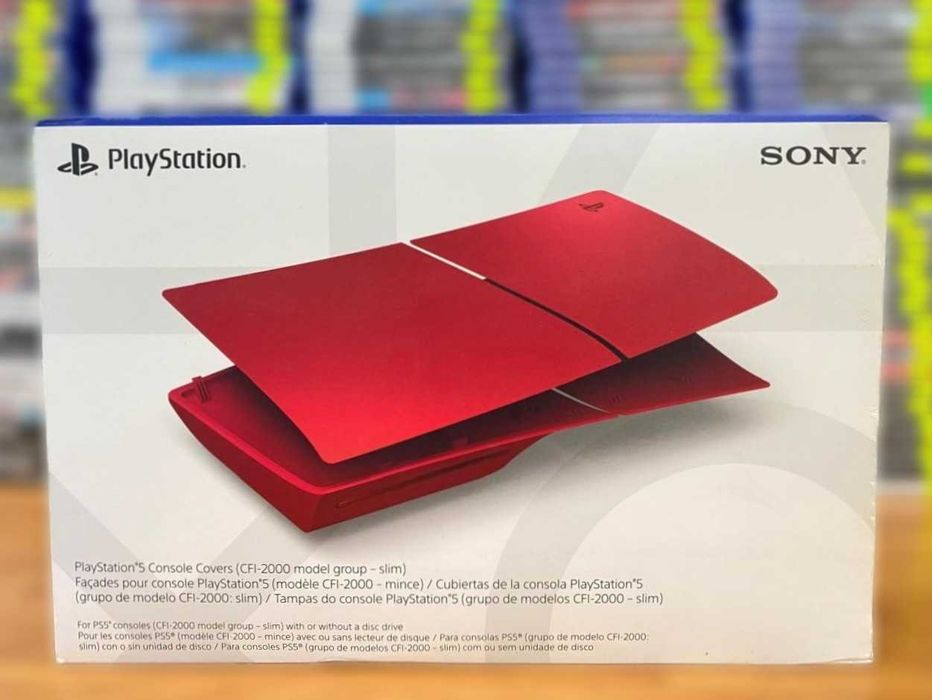 Новые сменные панели для консоли PS5 Slim/ Console Covers-Volcanic Red