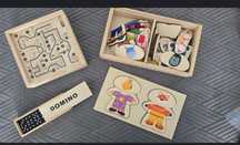 Set jucării din lemn Montessori