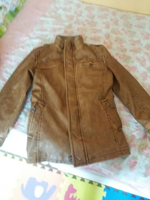 Мъжко зимно кожено яке