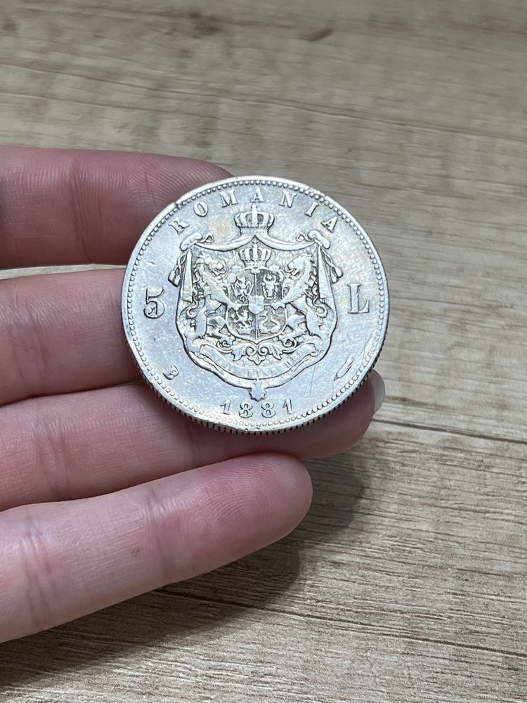 Vand Moneda Originala cu Regele Carol I al Romaniei din anul 1881