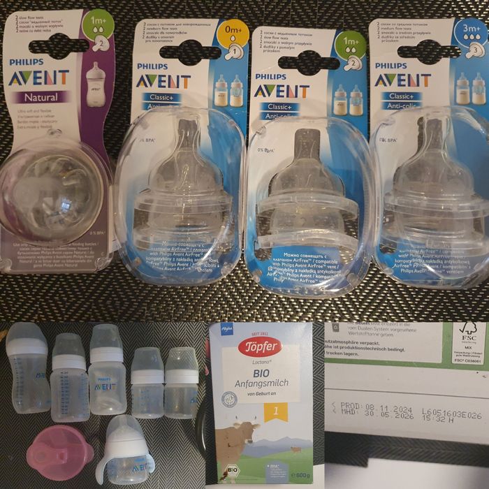 Vand lot tetine Philips avent classic  si natural NOI si cadou biberoa