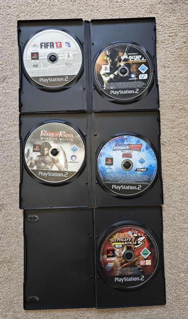 Retro pachet consola PlayStation 2 PS2 slim 2 controllere 5 jocuri