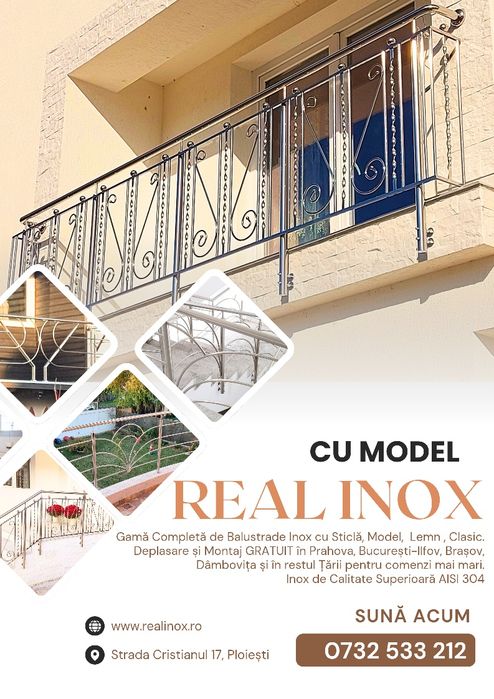 Balustrade din Inox cu montaj în București-Ilfov