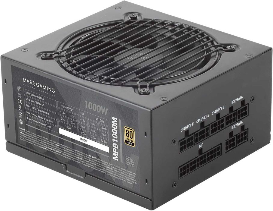 Sursă PC Mars Gaming MPB1000M, 1000W Gold Modular, 2 ani garanție