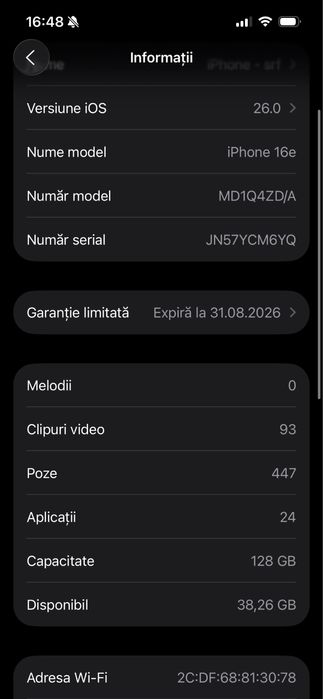 Vand iphone 16 e nou