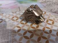 Inel superb de inox un lup