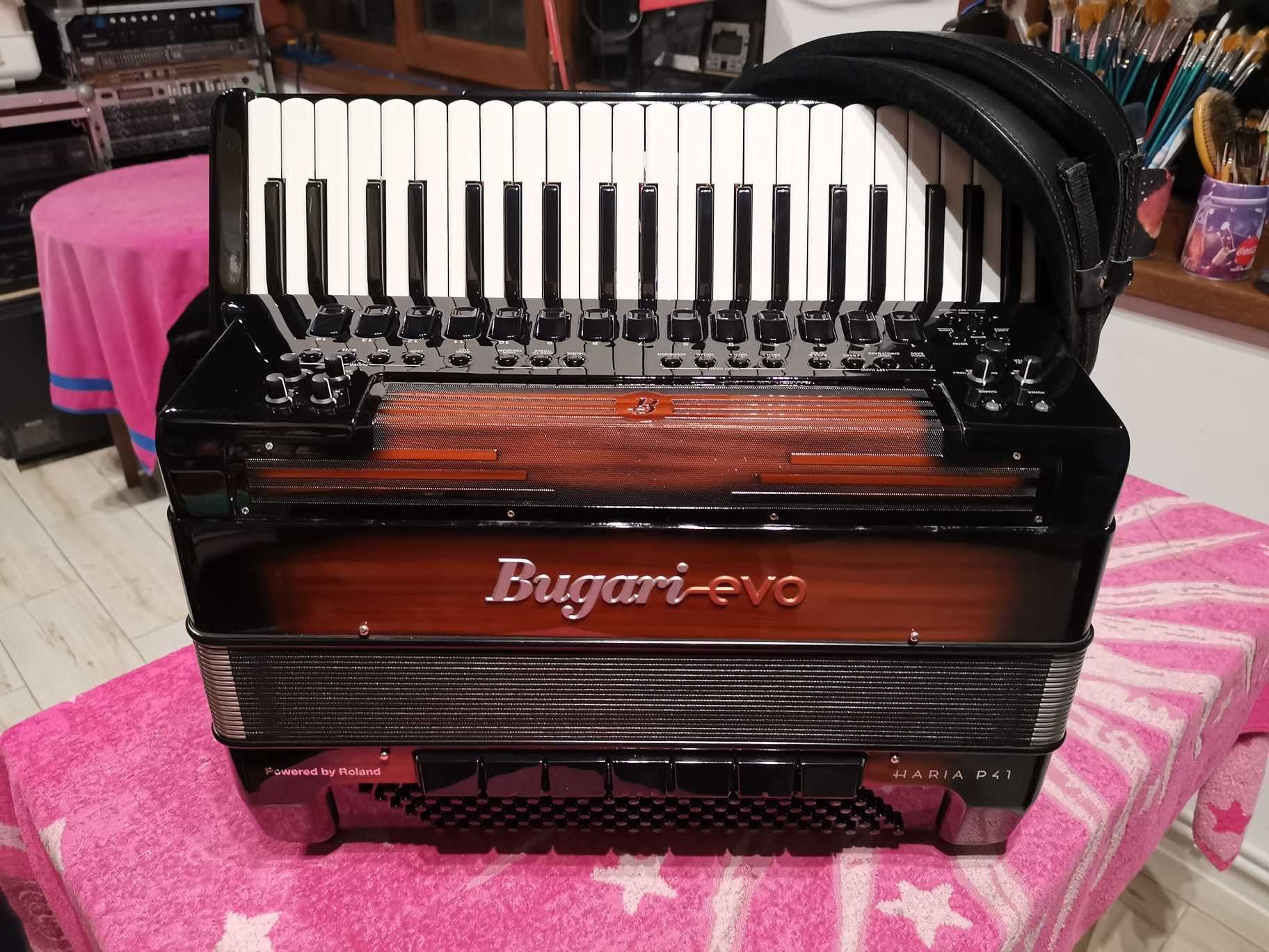 Acordeon Bugari Evo Haria 41 Brown Impecabil