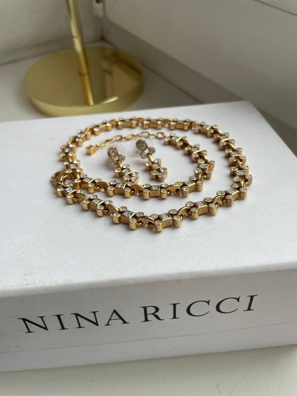 Винтажная колье и серьги nina ricci