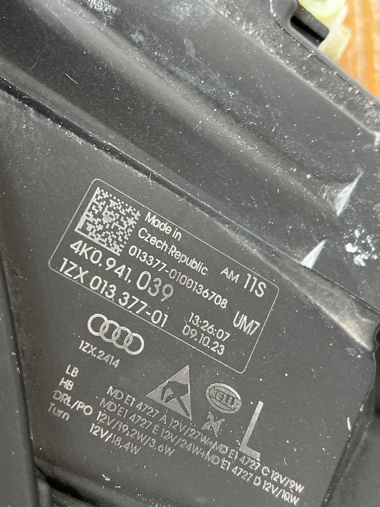 Audi A6 4K C8 2023 full led matrix ляв фар