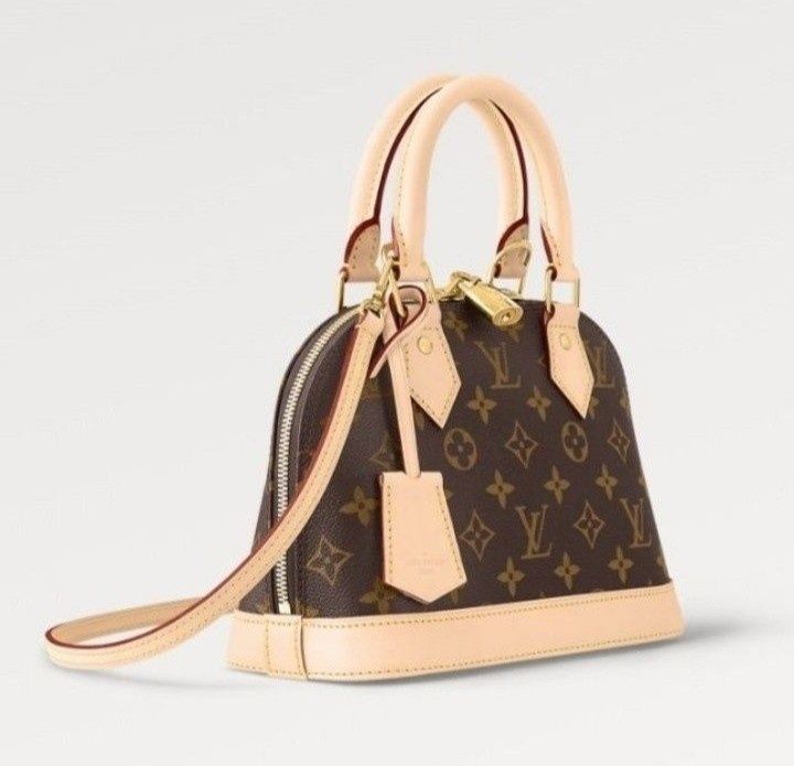 Set Louis Vuitton (geanta LV Alma mini+portofel)saculet, etichetă