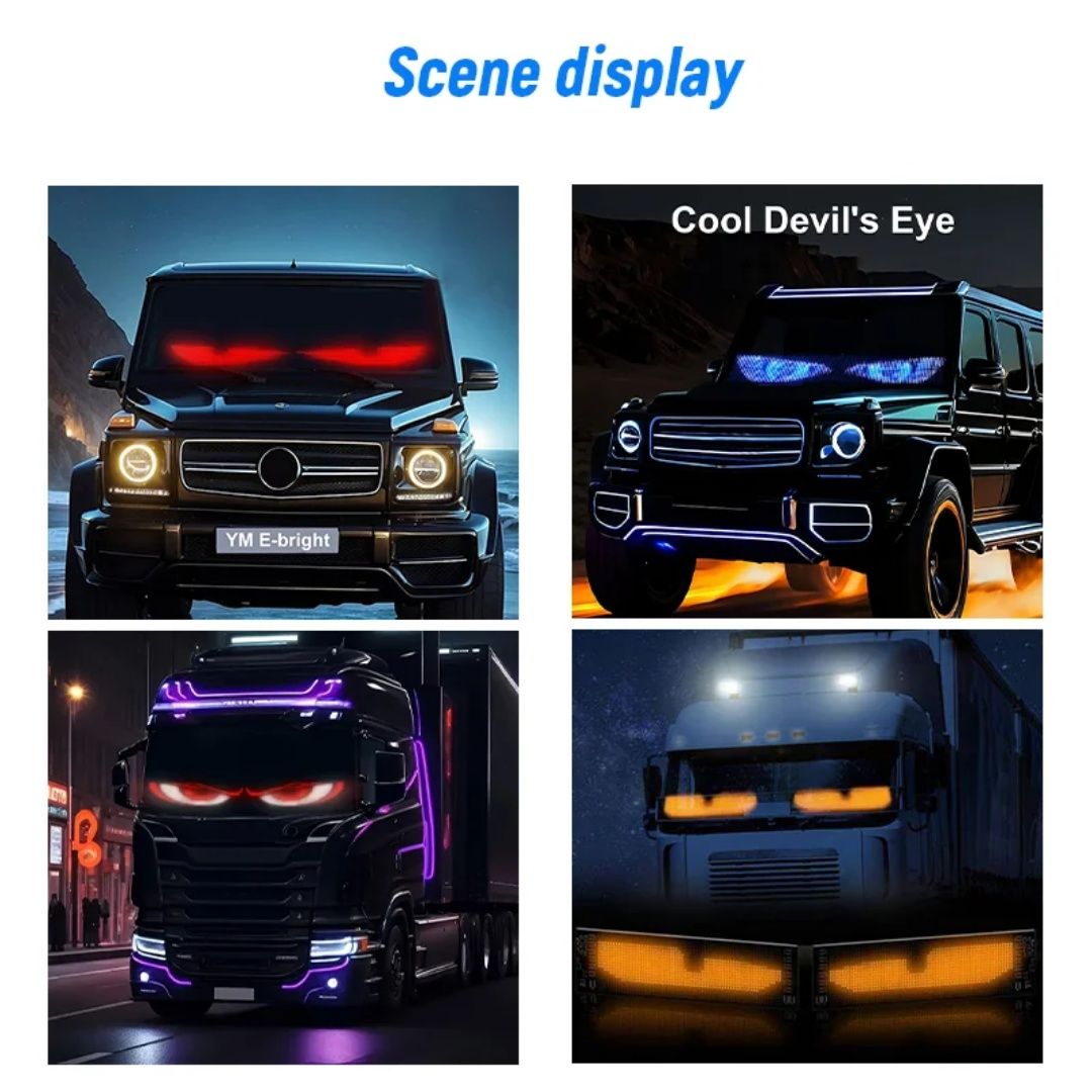 LED Матрикс Панель с Анимацией Глаз для Грузовиков и Авто