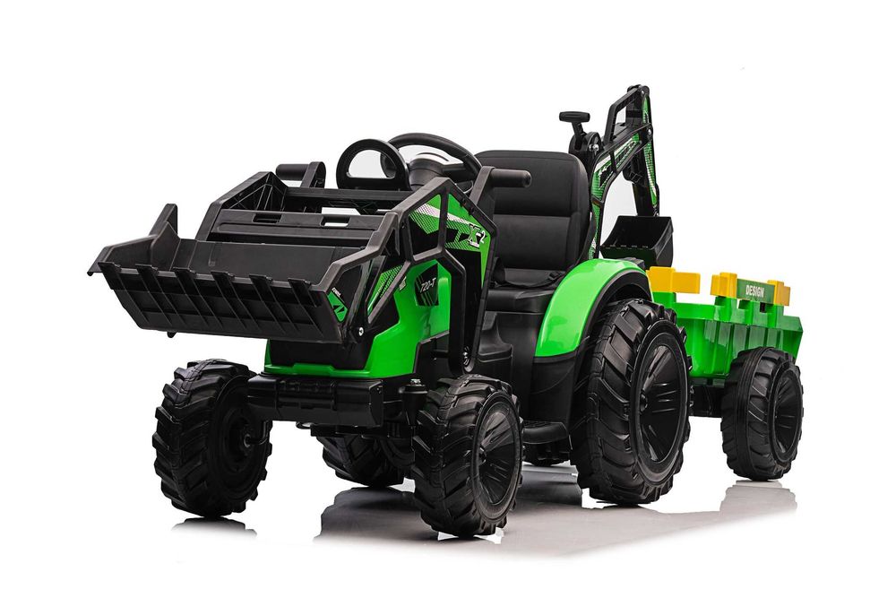 Tractoras electrica pentru copii Kinderauto 720-T 110W 24V, Green