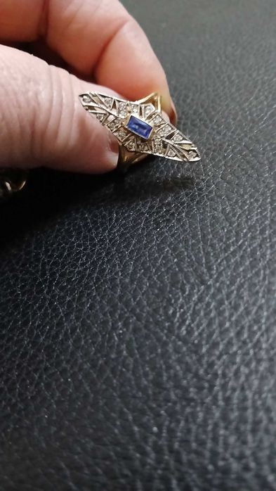 Кольцо с бриллиантами 18 р. 750 проба. Советское.