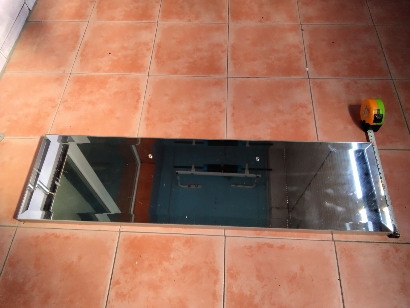 Оригинално голямо кристално чешко огледало за баня или кухня