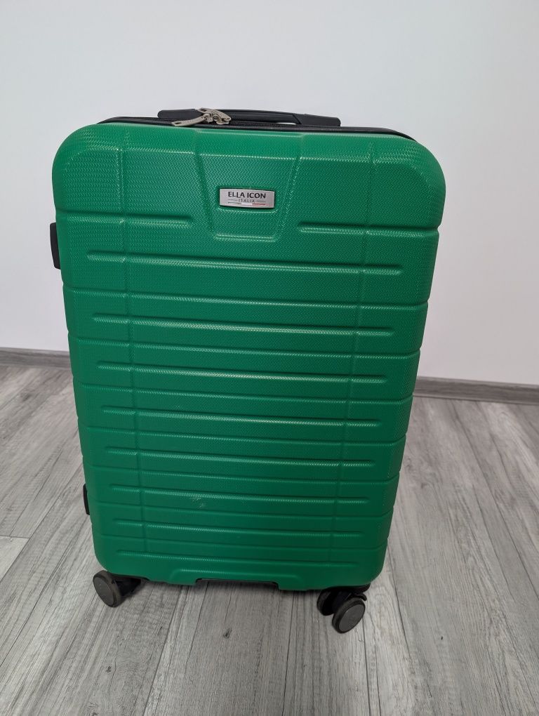 Troler 8 roti Ella Icon Leaf ABS 67X45X27 verde