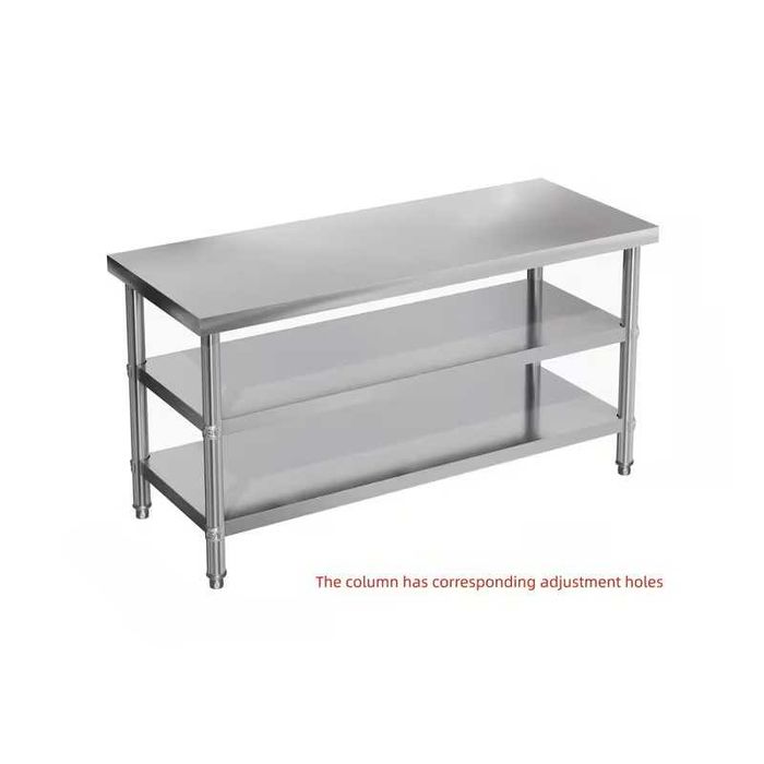 masa  de inox 2 polite pe roti 90x50x85 cm bucatarie interior exterior