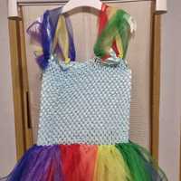 Rochiță Rainbow pentru fetite 6=8 ani