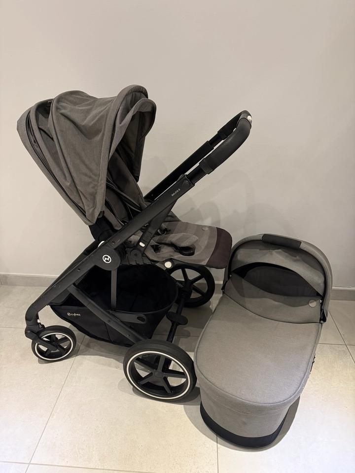 Като НОВА! Cybex Balios S Lux Soho Grey пълен комплект + подарък
