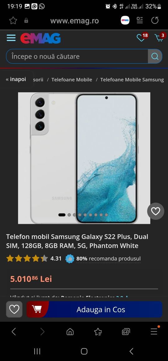Samsung S22 Plus noi neactivate
