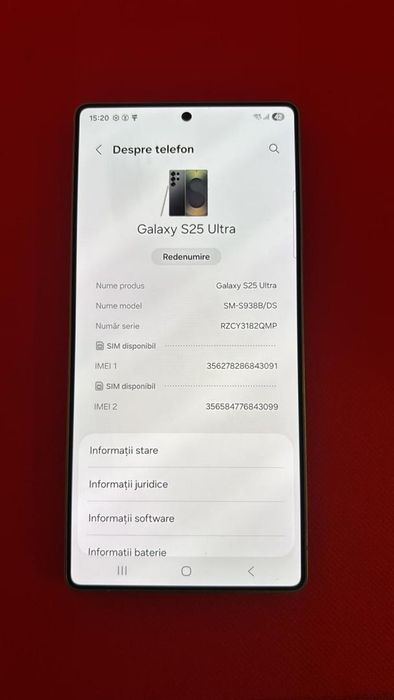 Telefon mobil Samsung Galaxy S25 Ultra, Dual SIM, 12GB RAM, -A-