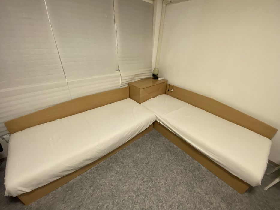 Ъглови легла , с матрак и механизъм + ракла