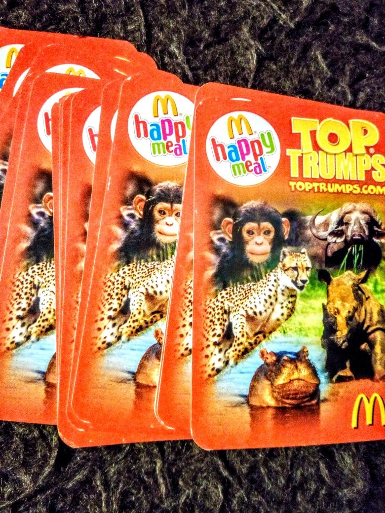 Cărți de joc cu animale TOP Trumps - HappyMeal / Mc'Donald's