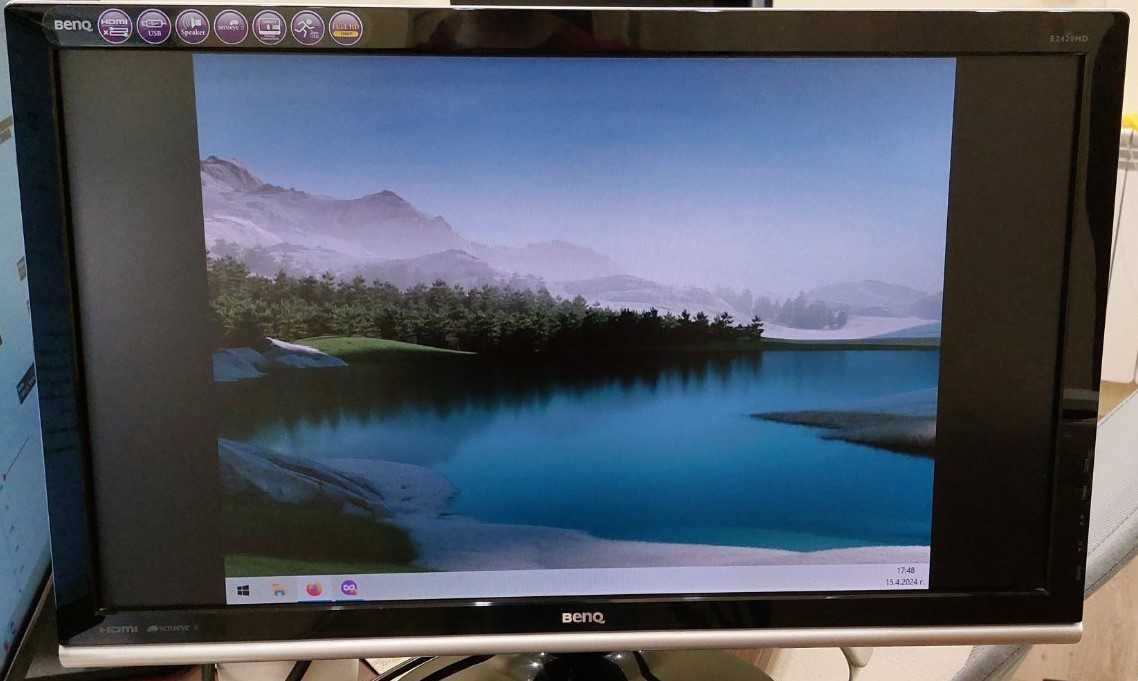 Монитор BenQ E2420HD (Full HD, LCD дисплей) с VGA кабел