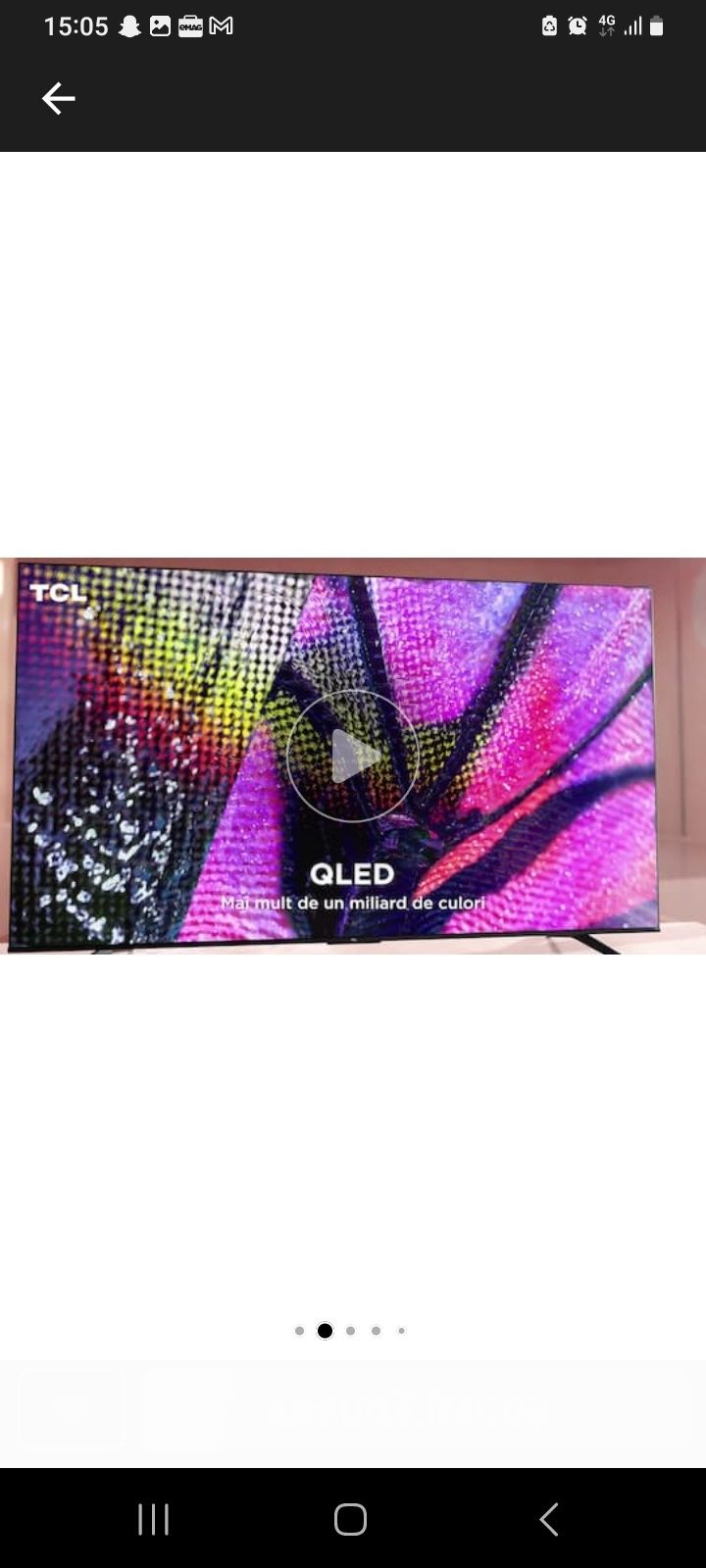 Televizor TCL QLED 4K  139 cm Garanție 4 anj Google TV