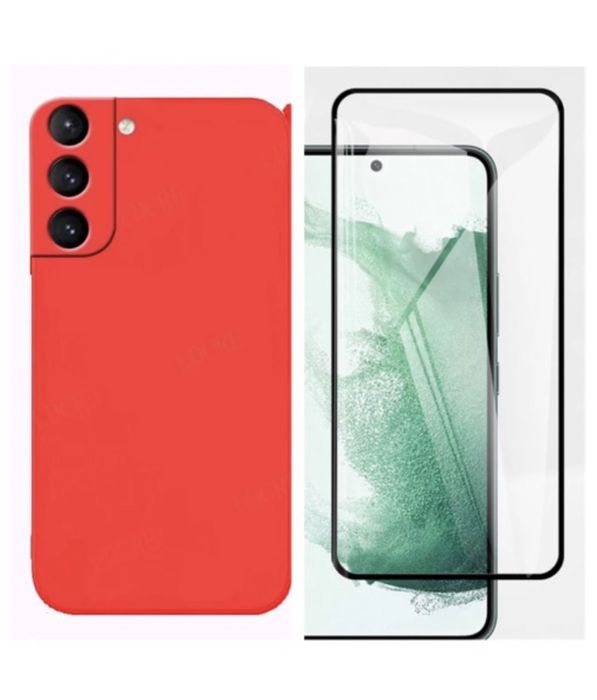 Husa Silicon Softin Catifea + Folie Sticla Samsung S20 S21 S23 S24 FE