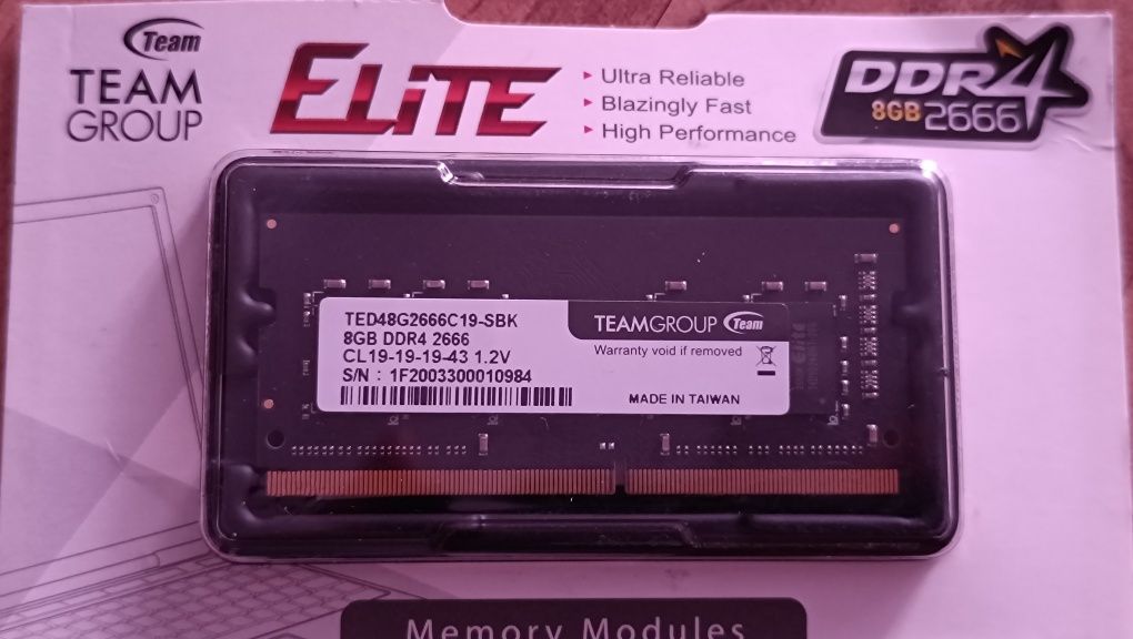 ОЗУ TeamGrup DDR4 2666 MGz, 8 Gb