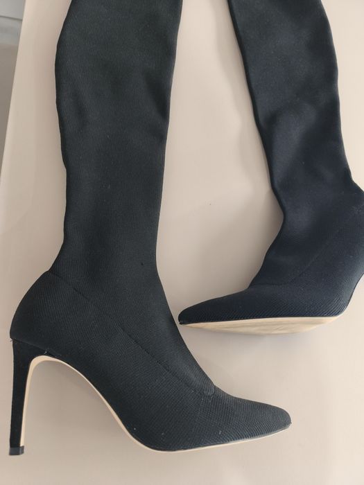 Cizme Stradivarius lungi peste genunchi elastice