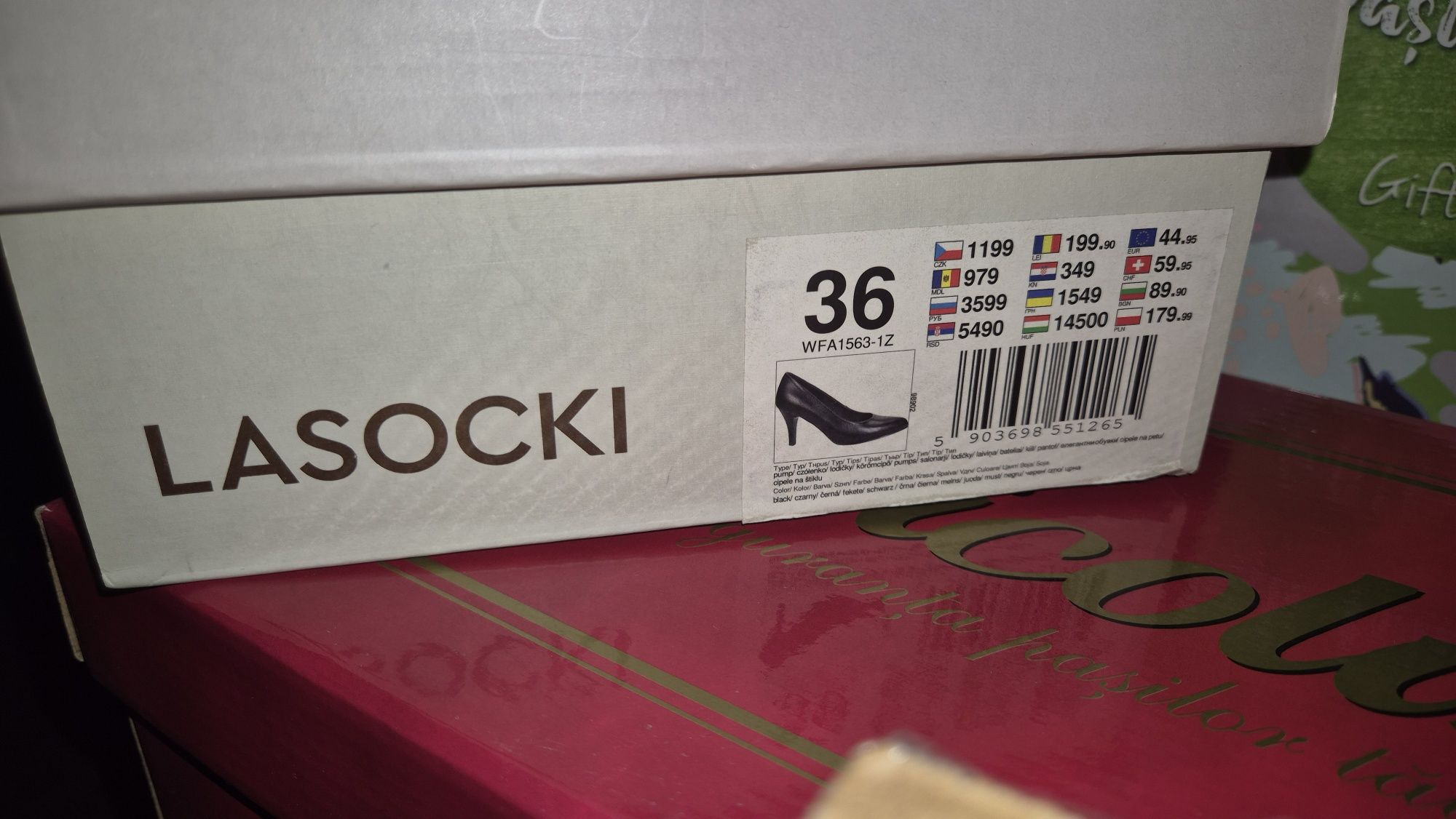 Pantofi de piele cu toc LASOCKI