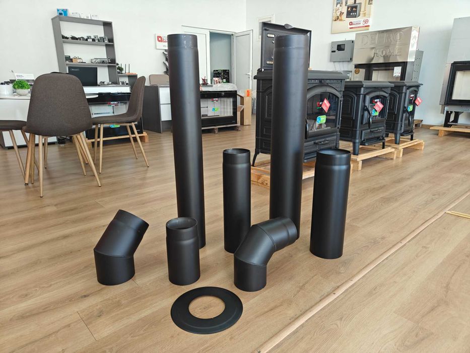 Kюнци и Димоотвотни тръби за печки на дърва и пелети