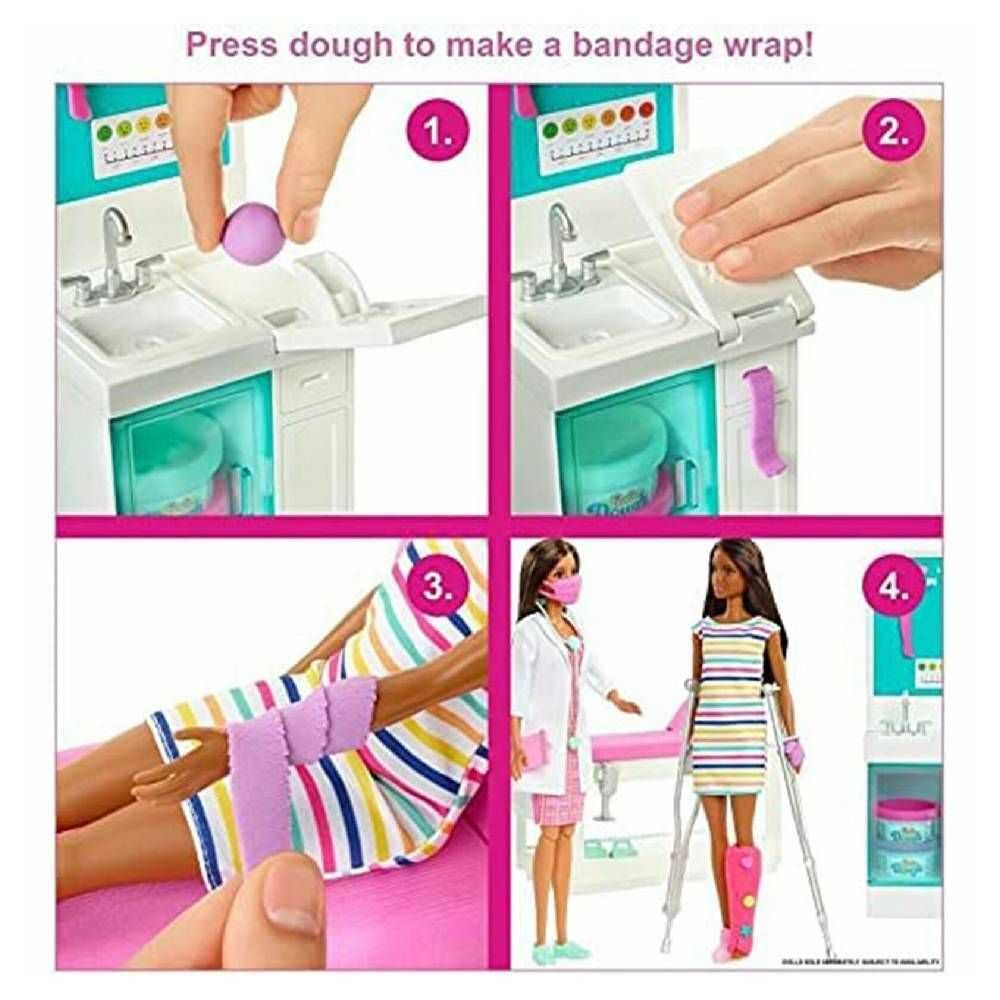 Кукла Барби Barbie Лекар с Ортопедична клиника Комплект Mattel