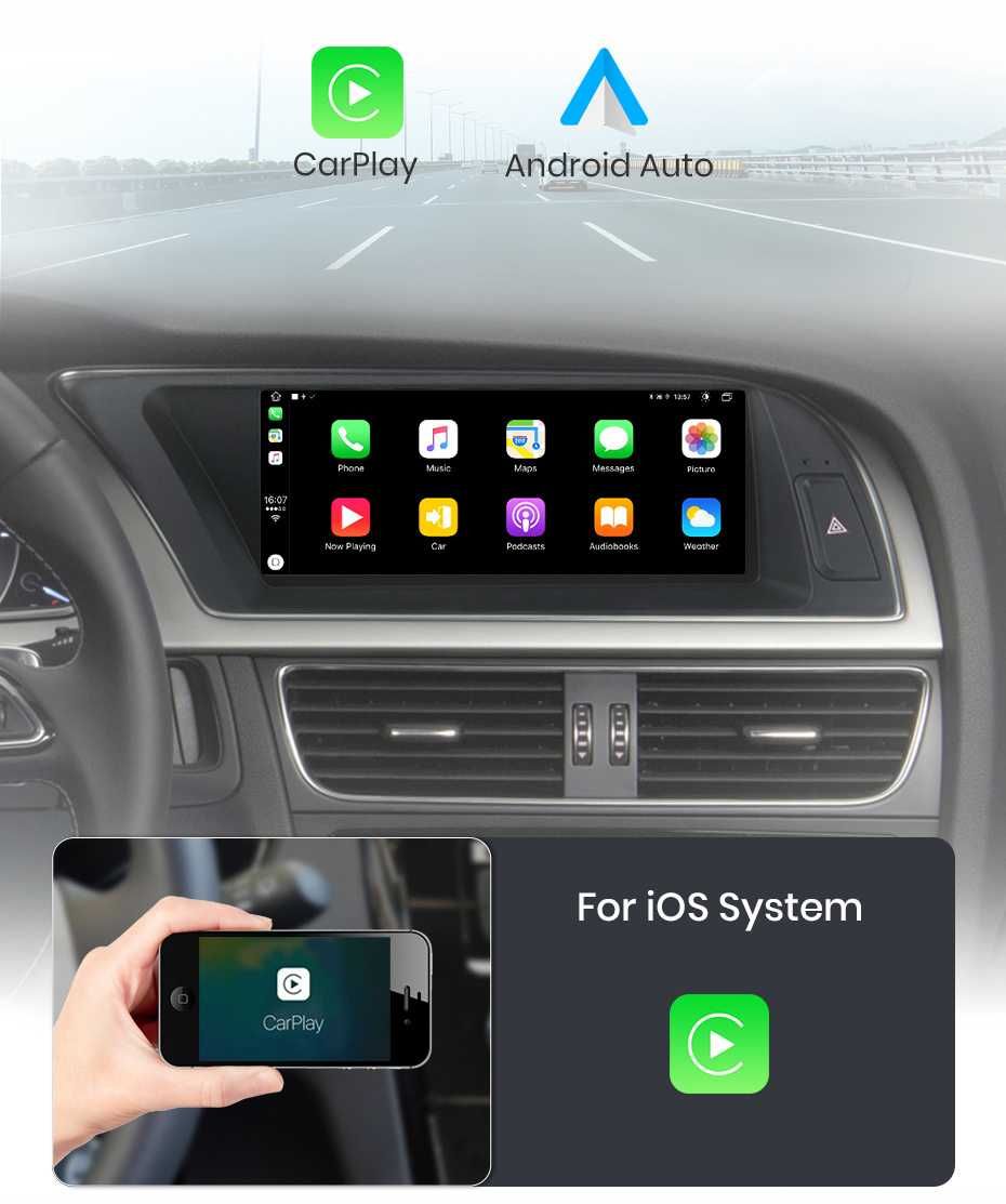 Navigatie Android 11 Audi A5 2008-2016 4GB Ram Carplay