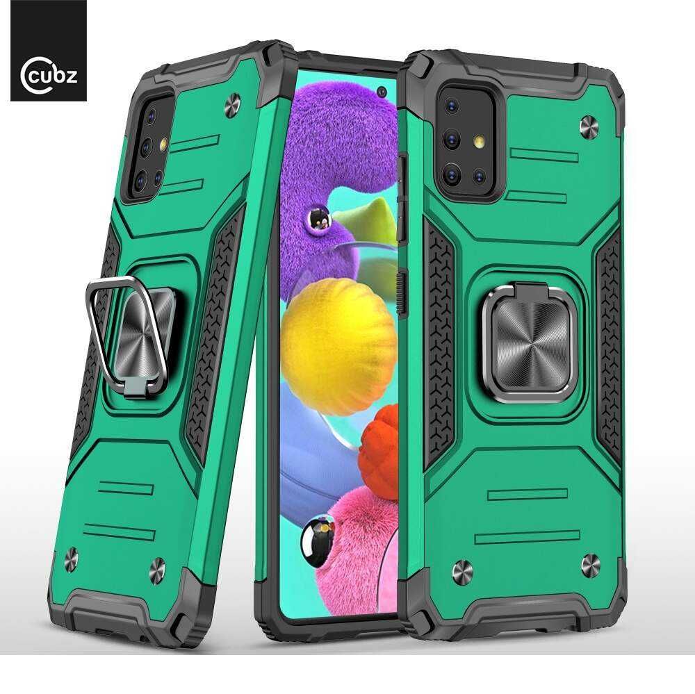 Husa Samsung Galaxy A51 - Hybrid Armor Style Ring Dark Green CUBZ