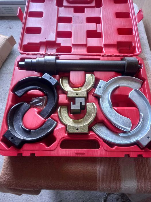 Set de chei presa arc cu 8 perechi cu adaptoare 80-195 mm