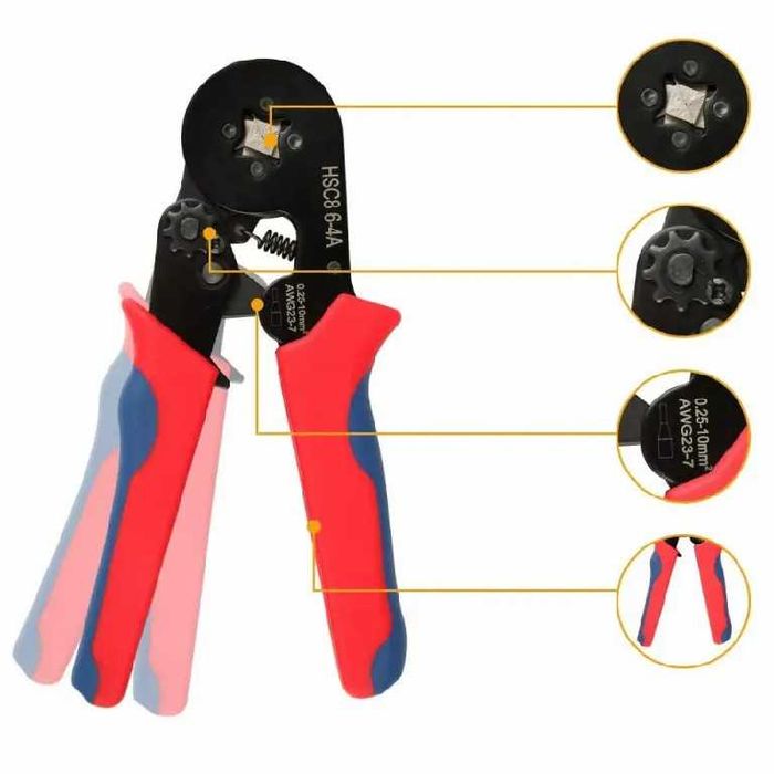 CLESTE pentru sertizat FERULE cu autoreglare + 1200 pini terminali