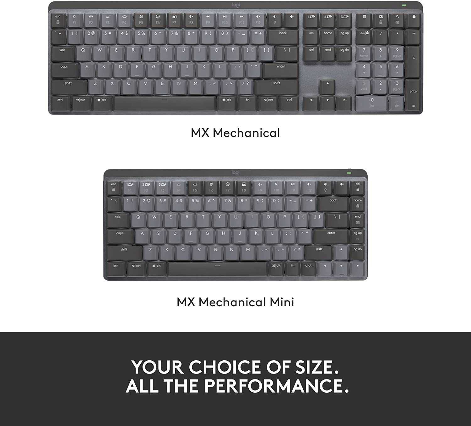 Клавиатура Logitech MX Mechanical Wireless Tactile Quiet full&mini)