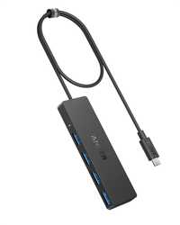 Anker Ultra Slim 4-порта USB-C и USB3.0 Hub за телефон-60см кабел