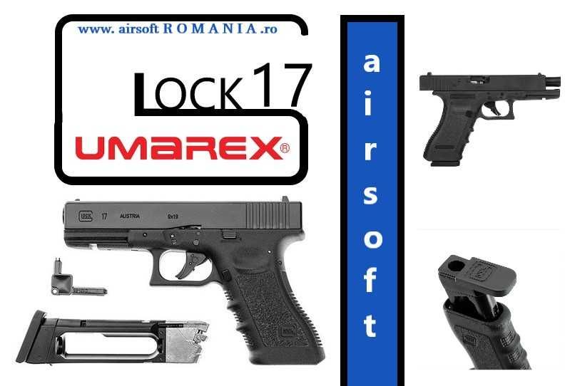 Pistol Glock 17 CO2 BlowBack  U M A R E X   2Joules airsoft cu Licenta